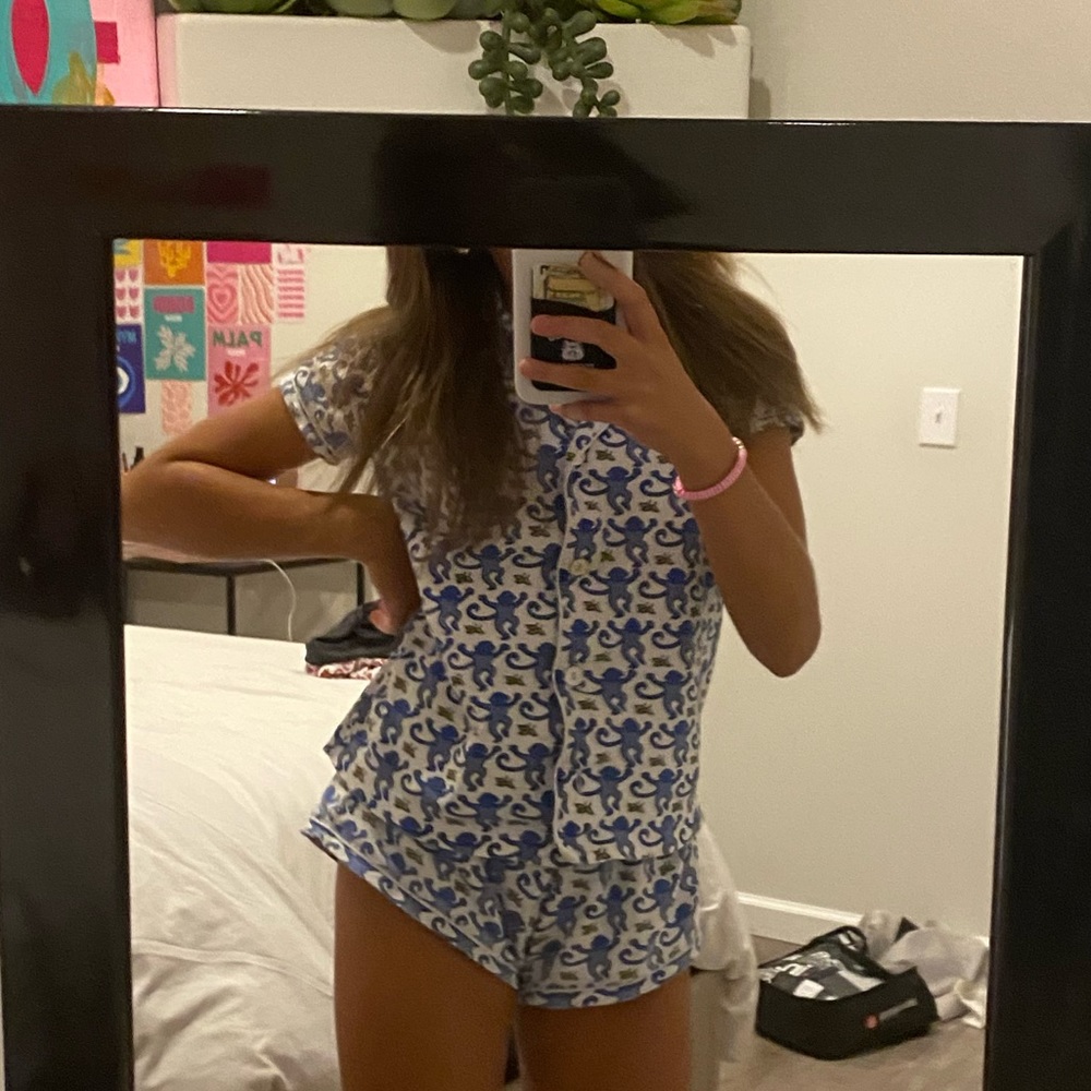 Blue monkey ROLLER RABBIT polo pjs